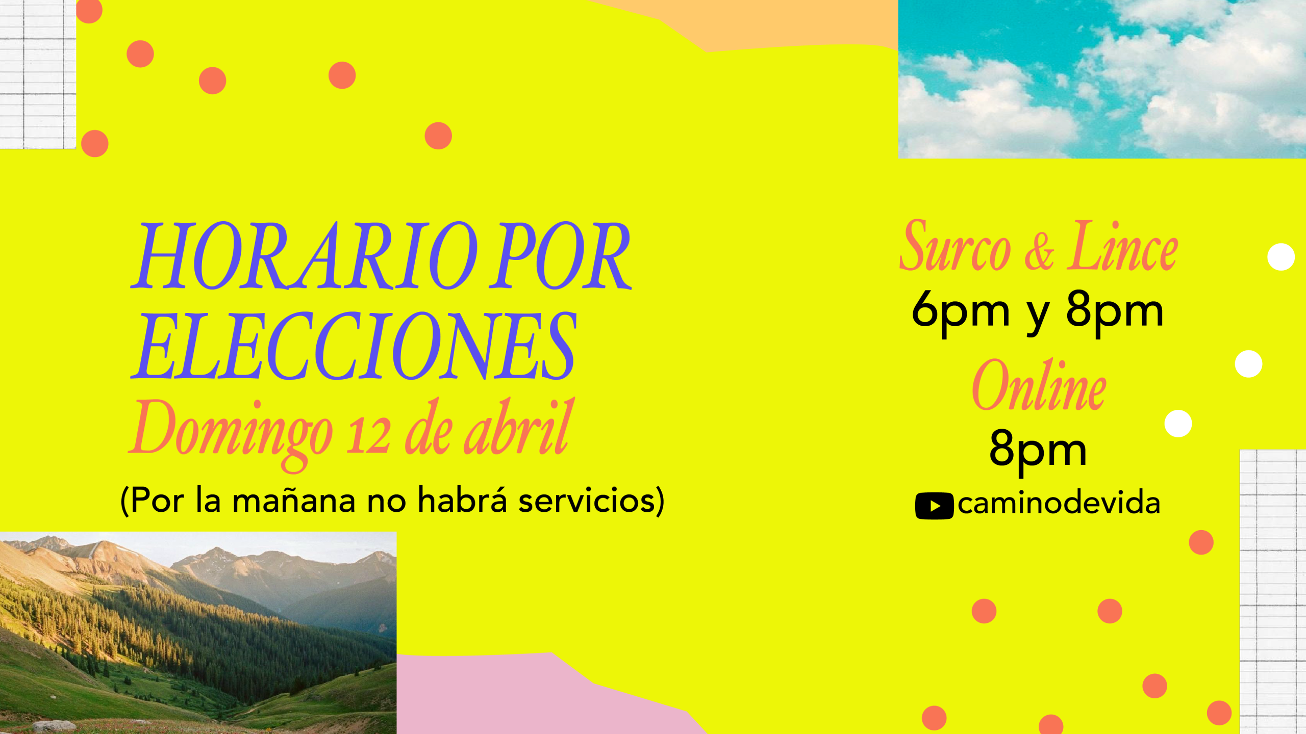 Horarios por elecciones